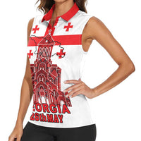Georgia Independence Day Women Sleeveless Polo Shirt Sameba Dzala Ertobashia