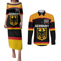 Custom Germany Hockey Couples Matching Puletasi and Long Sleeve Button Shirt Trager der Adler Flag Style