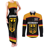 Custom Germany Hockey Couples Matching Tank Maxi Dress and Long Sleeve Button Shirt Trager der Adler Flag Style