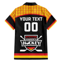 Custom Germany Hockey Family Matching Off Shoulder Maxi Dress and Hawaiian Shirt Trager der Adler Flag Style