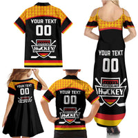 Custom Germany Hockey Family Matching Summer Maxi Dress and Hawaiian Shirt Trager der Adler Flag Style