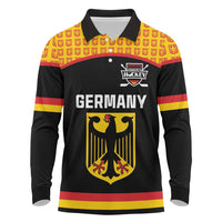 Custom Germany Hockey Long Sleeve Polo Shirt Trager der Adler Flag Style
