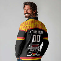 Custom Germany Hockey Long Sleeve Polo Shirt Trager der Adler Flag Style
