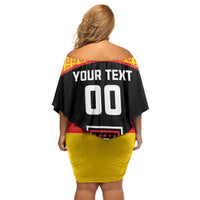 Custom Germany Hockey Off Shoulder Short Dress Trager der Adler Flag Style