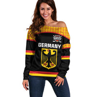 Custom Germany Hockey Off Shoulder Sweater Trager der Adler Flag Style