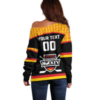 Custom Germany Hockey Off Shoulder Sweater Trager der Adler Flag Style