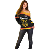 Custom Germany Hockey Off Shoulder Sweater Trager der Adler Flag Style
