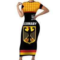 Custom Germany Hockey Short Sleeve Bodycon Dress Trager der Adler Flag Style