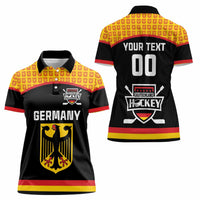 Custom Germany Hockey Women Polo Shirt Trager der Adler Flag Style