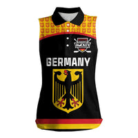 Custom Germany Hockey Women Sleeveless Polo Shirt Trager der Adler Flag Style