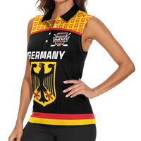 Custom Germany Hockey Women Sleeveless Polo Shirt Trager der Adler Flag Style