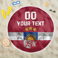 Custom Latvia Hockey Beach Blanket Latvijas Go Champions