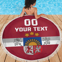 Custom Latvia Hockey Beach Blanket Latvijas Go Champions