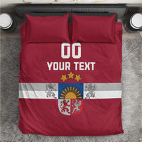 Custom Latvia Hockey Bedding Set Latvijas Go Champions