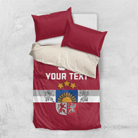 Custom Latvia Hockey Bedding Set Latvijas Go Champions