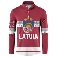 Custom Latvia Hockey Button Sweatshirt Latvijas Go Champions