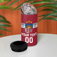 Custom Latvia Hockey 4 in 1 Can Cooler Tumbler Latvijas Go Champions