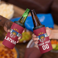 Custom Latvia Hockey 4 in 1 Can Cooler Tumbler Latvijas Go Champions