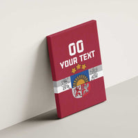 Custom Latvia Hockey Canvas Wall Art Latvijas Go Champions