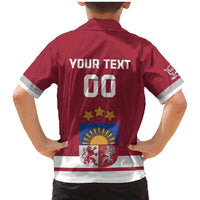 Custom Latvia Hockey Family Matching Mermaid Dress and Hawaiian Shirt Latvijas Go Champions