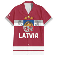 Custom Latvia Hockey Family Matching Off Shoulder Maxi Dress and Hawaiian Shirt Latvijas Go Champions