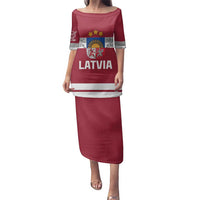 Custom Latvia Hockey Family Matching Puletasi and Hawaiian Shirt Latvijas Go Champions
