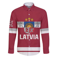 Custom Latvia Hockey Family Matching Short Sleeve Bodycon Dress and Hawaiian Shirt Latvijas Go Champions