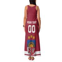 Custom Latvia Hockey Family Matching Tank Maxi Dress and Hawaiian Shirt Latvijas Go Champions