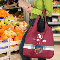 Custom Latvia Hockey Grocery Bag Latvijas Go Champions