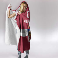 Custom Latvia Hockey Hooded Blanket Latvijas Go Champions