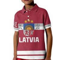 Custom Latvia Hockey Kid Polo Shirt Latvijas Go Champions