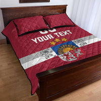 Custom Latvia Hockey Quilt Bed Set Latvijas Go Champions