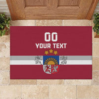 Custom Latvia Hockey Rubber Doormat Latvijas Go Champions