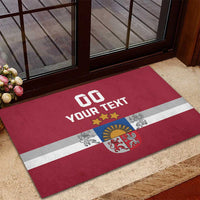 Custom Latvia Hockey Rubber Doormat Latvijas Go Champions