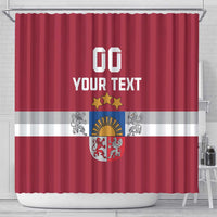 Custom Latvia Hockey Shower Curtain Latvijas Go Champions