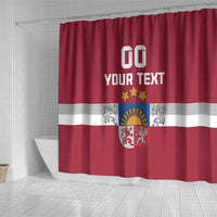 Custom Latvia Hockey Shower Curtain Latvijas Go Champions