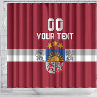 Custom Latvia Hockey Shower Curtain Latvijas Go Champions