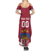 Custom Latvia Hockey Summer Maxi Dress Latvijas Go Champions