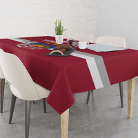 Custom Latvia Hockey Tablecloth Latvijas Go Champions