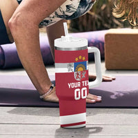 Custom Latvia Hockey Tumbler With Handle Latvijas Go Champions