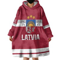 Custom Latvia Hockey Wearable Blanket Hoodie Latvijas Go Champions