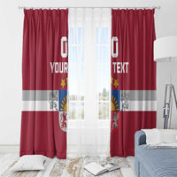 Custom Latvia Hockey Window Curtain Latvijas Go Champions
