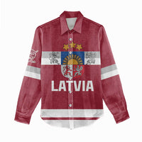 Custom Latvia Hockey Women Casual Shirt Latvijas Go Champions