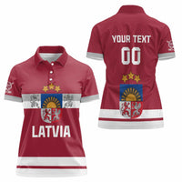 Custom Latvia Hockey Women Polo Shirt Latvijas Go Champions