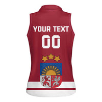 Custom Latvia Hockey Women Sleeveless Polo Shirt Latvijas Go Champions