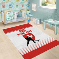 Custom Switzerland Hockey Area Rug Come On La Nati