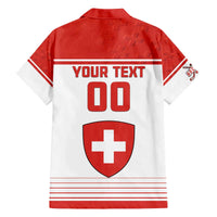 Custom Switzerland Hockey Family Matching Off The Shoulder Long Sleeve Dress and Hawaiian Shirt Come On La Nati