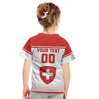Custom Switzerland Hockey Kid T Shirt Come On La Nati