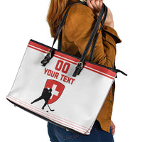 Custom Switzerland Hockey Leather Tote Bag Come On La Nati