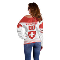Custom Switzerland Hockey Off Shoulder Sweater Come On La Nati